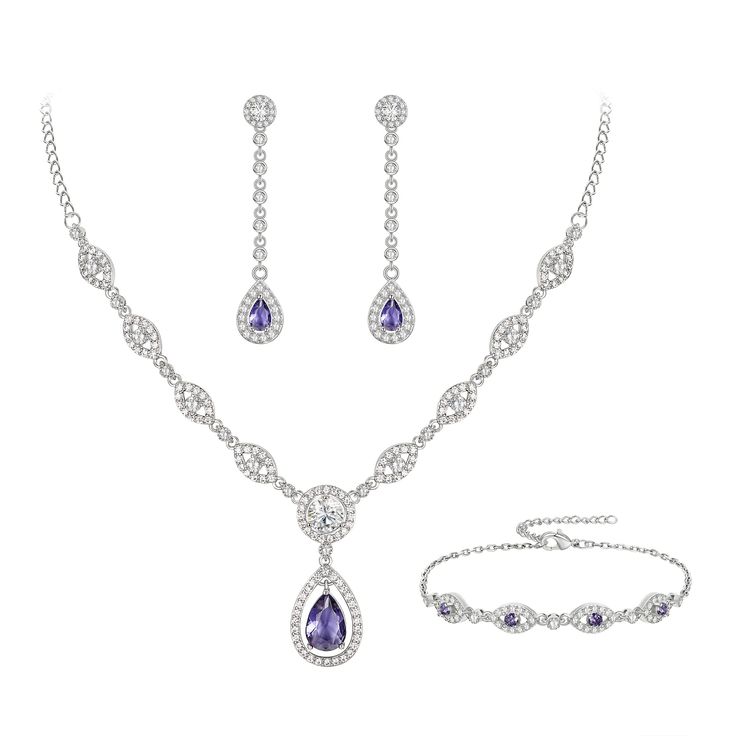 PRICES MAY VARY. Gorgeous Cubic Zirconia wedding jewelry set for bridesmaid or bride. It features sparkly CZs which will make a timeless accessory to any jewelry collection. This wedding necklace earring set can be worn with classy casual or formal attire. It will be an ideal gift for your bride, bridesmaids, best friends, grandma, sister, wife, fiancee, daughter, mother, your special someone, or just yourself. Necklace Chain Length: 54.5cm(21.4"), Attachment Size: 16cm(6.3")by3.6cm(1.4"), Brace Mother Of The Bride Jewelry, September Birthstone Necklace, Bridal Jewelry Set, Gift For Mothers Day, Daughter Mother, Sister Wife, Cubic Zirconia Jewelry, Necklace Chain Lengths, Valentines Day Birthday