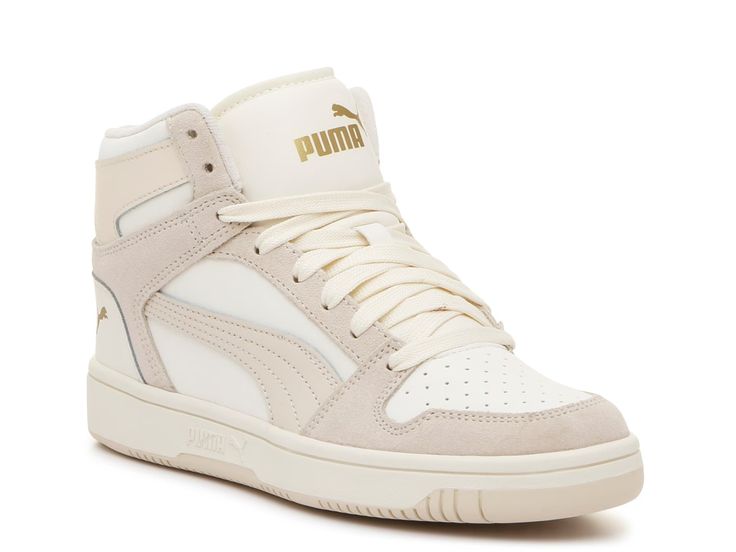 Save on Rebound Sneaker - Women's at DSW. Free shipping, convenient returns and customer service ready to help. Shop online for Rebound Sneaker - Women's today! Sneakers Puma, Mid Top, The Court, White Paper, The Streets, Womens Sneakers, Casual Looks, Athletic Shoes, Tops Designs