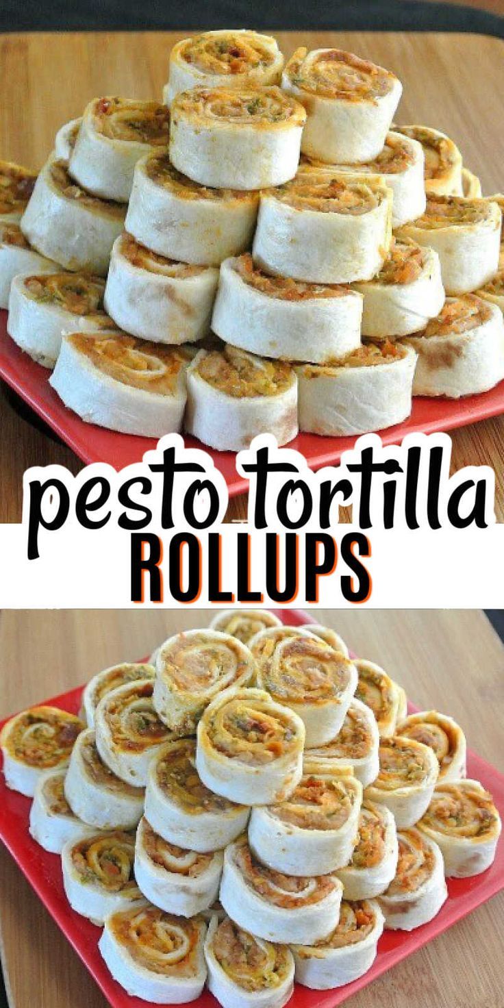 there are several different types of tortilla rolls on the plate