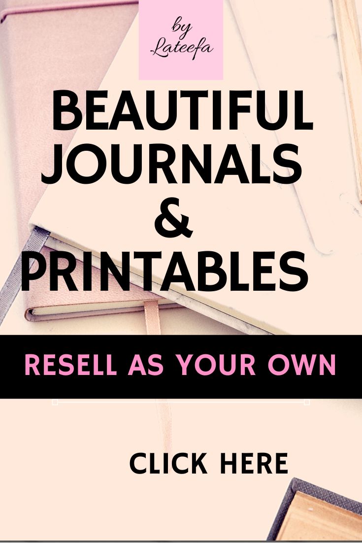 a pile of books with the title beautiful journals and printables below it, click here