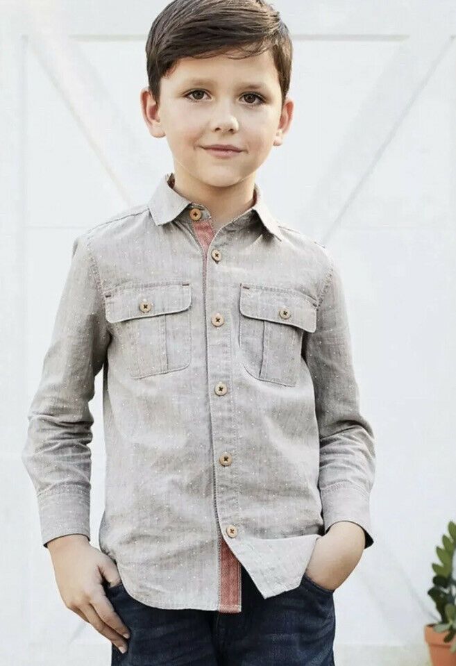 Matilda Jane Size 4 Boys Well Met Shirt Grey Button Up Shirt Joanna Gaines. Condition is "New with tags". Shipped with USPS First Class. 26B03T Casual Shirt With Buttoned Pockets And Casual Collar, Long Sleeve Cotton Shirt With Snap Buttons, Cotton Collared Shirt With Buttoned Pockets, Cotton Shirt With Buttoned Pockets And Collar, Long Sleeve Cotton Shirt With Button Closure, Cotton Long Sleeve Shirt With Button Closure, Long Sleeve Cotton Tops With Snap Buttons, Cotton Long Sleeve Tops With Snap Buttons, Casual Long Sleeve Tops With Snap Buttons