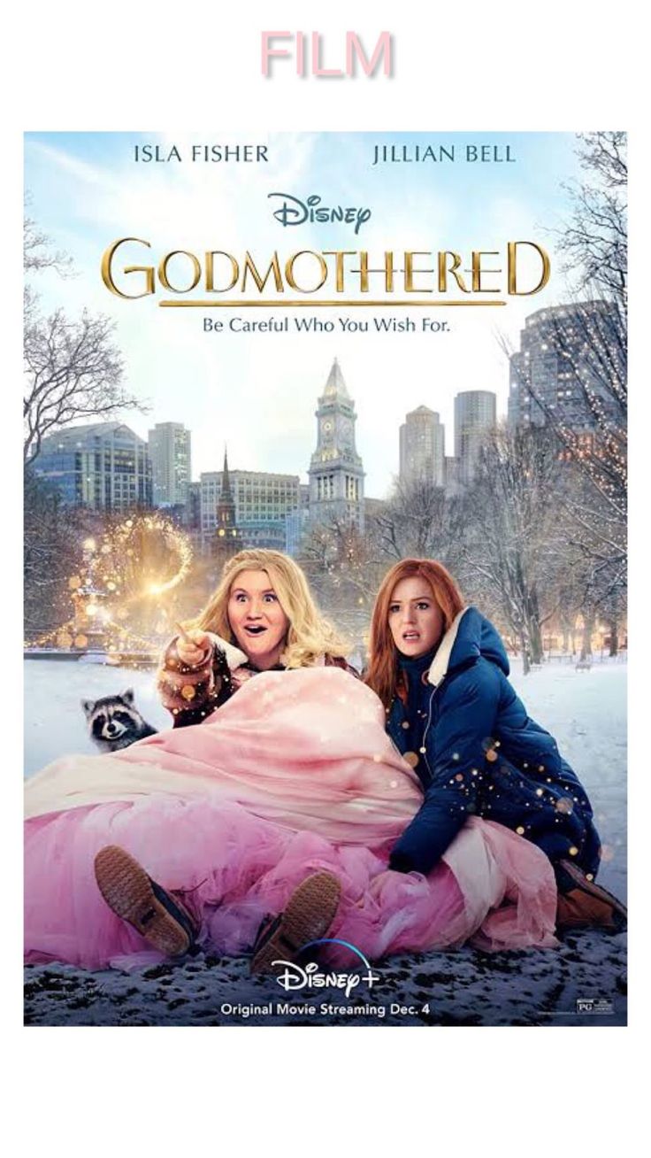 the princess and the frog movie poster with two women in pink dresses sitting on snow covered ground