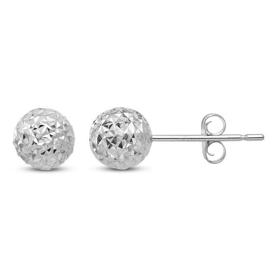 Dynamic diamond-cut patterns embellish the circumference of these striking women's ball stud earrings. Fashioned in 14K white gold, the earrings secure in place with friction backs. Jared Diamond, Ball Stud Earrings, Yellow Diamonds, Jared The Galleria Of Jewelry, Womens Earrings Studs, Yellow Diamond, 1 Carat, Diamond Earrings Studs, Diamond Cut