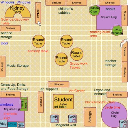 a floor plan for a restaurant with different tables and seating areas, including the kitchen