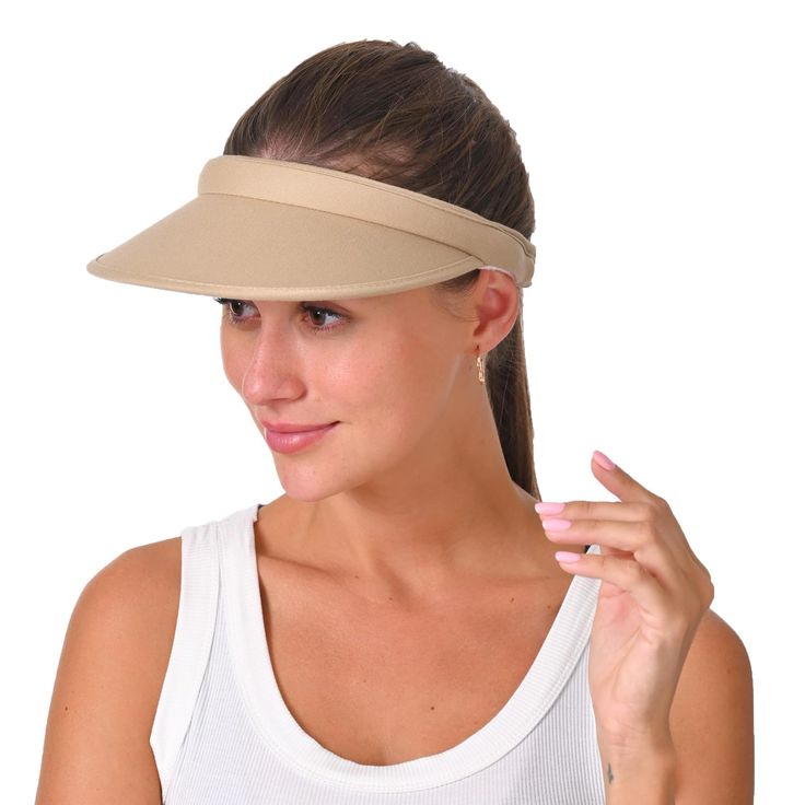 PRICES MAY VARY. One Size Fits Most Adults Head circumference : 21.25~22.83 inch. Wide Brim: 3.1 inch Multiple Colour：These clip-on visor hats for women have balck , white , navy , khaki . These sport visor hats are comfortable, and backless style if you don't want to take time to fix your hair, put one on and go! The open back visors for women men are comfortable fit, stylish look, retro appearance, light weight, adjustable design. Accessories：Suitable for daily casual wear, for golf and yard w Lightweight Summer Baseball Cap, Breathable Baseball Cap For Spring Beach, Breathable Summer Sun Hat Cap, Breathable Casual Baseball Cap For Summer, Casual Breathable Baseball Cap For Summer, Spring Beach Baseball Cap Breathable, Spring Beach Breathable Baseball Cap, Breathable Visor Baseball Cap For Summer, Breathable Summer Visor Baseball Cap