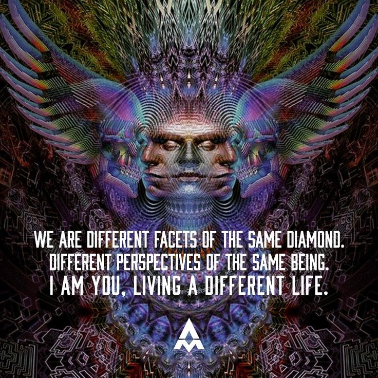 an image with the words, we are different faces of the same diamond and different perspective of the same being i am you living a different life