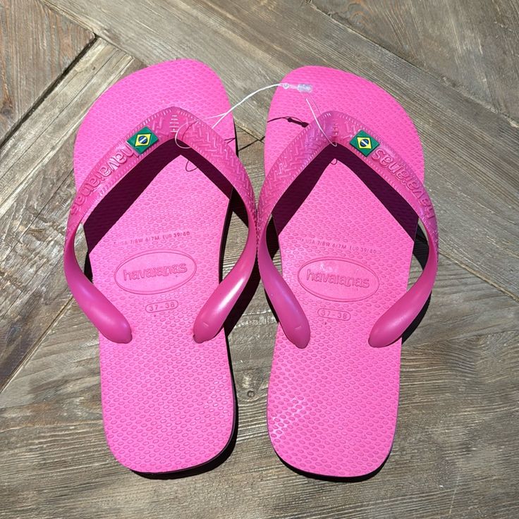 Brand New! Havana Flip Flops, Havaianas Flip Flops, Flip Flops, Hot Pink, Women Shoes, Brand New, Pink, Women Shopping, Color