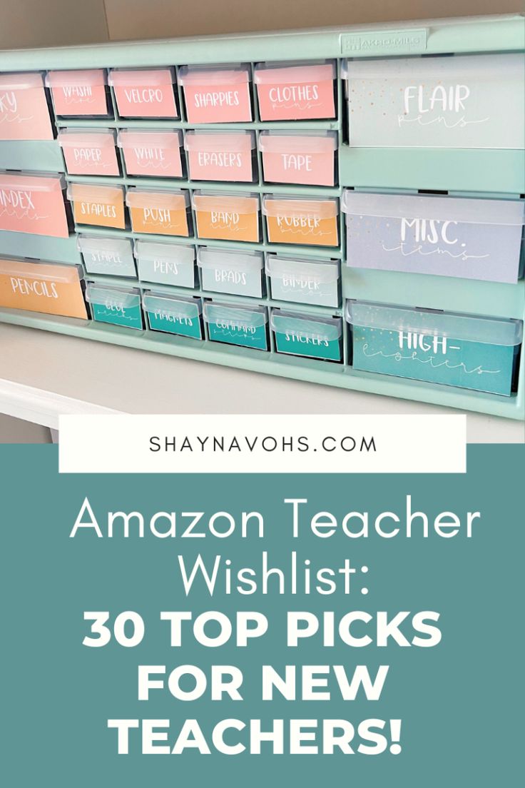 the amazon teacher wish list is on top of a desk with lots of new teachers