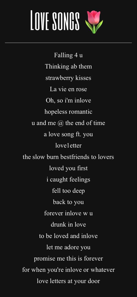 a poem with the words love songs written in black and white on it, along with an image of a pink tulip