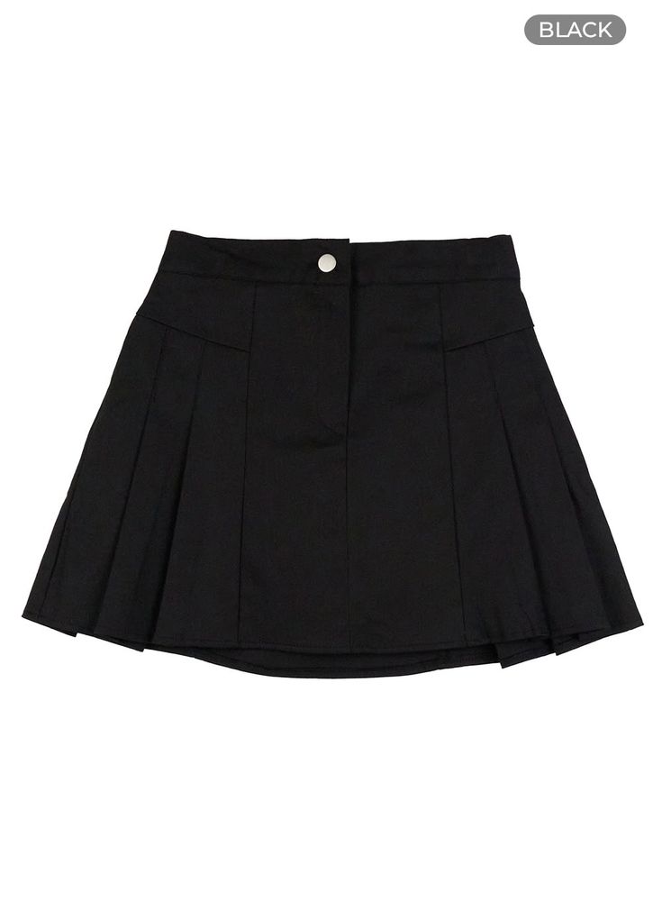 a-line-pleated-mini-skirt-og416 / Black Classic Cotton Fitted Tennis Skirt, Classic Fitted Cotton Tennis Skirt, Classic Fitted Cotton Skort, Fitted Pleated Skirt For Summer School Uniform, Fitted Tennis Skirt For School Uniform, Fitted Pleated Skirt For School Uniform In Summer, High Waist Stretch Mini Skirt For School, Trendy School Skort With Stretch, Trendy Stretch Skort For School