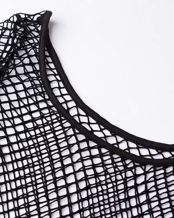 Details: Long-sleeve fishnet topTopLength: NormalSleeveLength: Long SleevesMaterials:95% Polyester + 5% Spandex Fishnet Top, Net Top, Spandex, Long Sleeve, Black