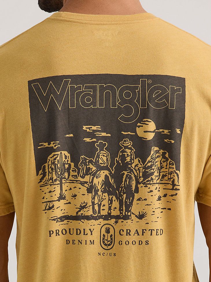 STYLE CRAFTED FOR COWBOYSThe classic t-shirt silhouette you know and love gets an update with a back graphic that nods to our Western roots. This men's short-sleeve regular fit t-shirt is crafted from a comfortable blend of cotton for a lightweight, breathable style you can wear all year long. Alley Garage, Garage Shirt, Graphic Tees Men, Vintage Tshirt Design, Cabin Weekend, Vintage Shirt Design, Cowboy Coffee, Shirt Silhouette, Tshirt Design Ideas