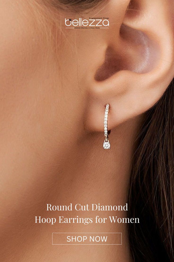 Round Cut Diamond Moissanite Hoop Earrings for Women | Labour Day Diamond Jewelry Minimalist Diamond White Hoop Earrings, Minimalist Diamond White Hoop Earrings With Brilliant Cut, Elegant Round Huggie Earrings, Elegant Moissanite Hoop Earrings, Small Diamond Hoop Earrings With Halo Design, Diamond White Brilliant Cut Hoop Earrings, Dazzling Diamond White Round Hoop Earrings, Dazzling Diamond Hoop Earrings With Single-cut Diamonds, Diamond White Brilliant Cut Hoop Earrings For Everyday Luxury