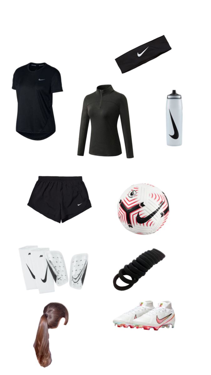 the contents of a women's nike running outfit