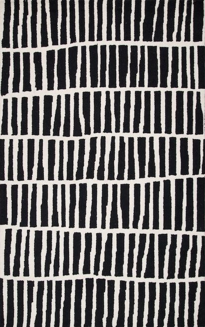 an abstract black and white pattern on fabric