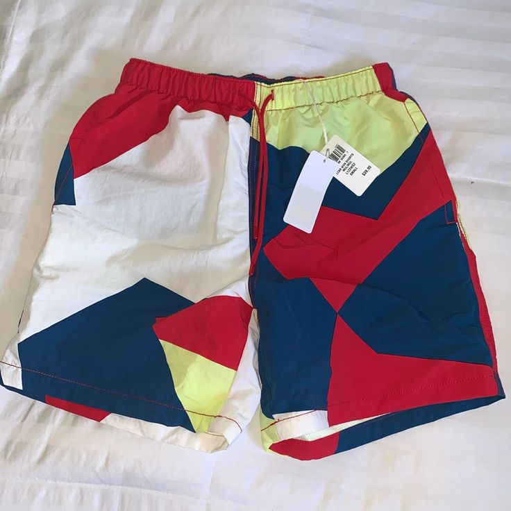 Nwt Lckr Woven Shorts. Color Block Neon Yellow Blue And Red. Size Small Casual Multicolor Swim Trunks For Summer, Multicolor Fun Swim Trunks For Summer, Fun Multicolor Swim Trunks For Summer, Multicolor Casual Swim Trunks For Beach Season, Casual Stretch Color Block Shorts, Fun Multicolor Short Swim Trunks, Trendy Red Color Block Bottoms, Summer Vacation Color Block Bottoms, Multicolor Color Block Shorts For Summer