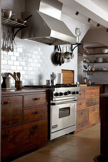 the kitchen is clean and ready to be used as a cooking area or dining room