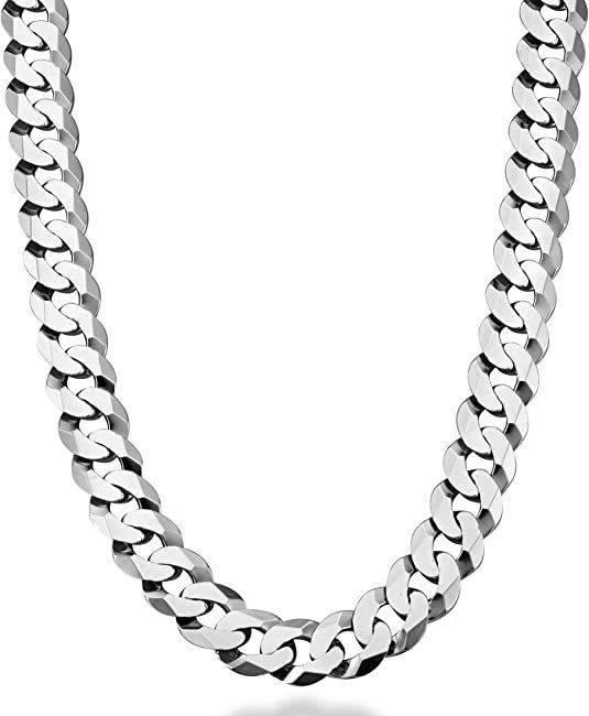 Silver cuban link found on Amazon🤑 Go get it Thick Necklace, Chain Necklace For Men, Miami Cuban Link Chain, Curb Chain Necklace, Black Onyx Stone, Mens Silver Rings, Necklace For Men, Cuban Link Chain, Men's Necklace