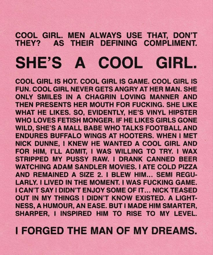 a pink poster with the words she's a cool girl on it