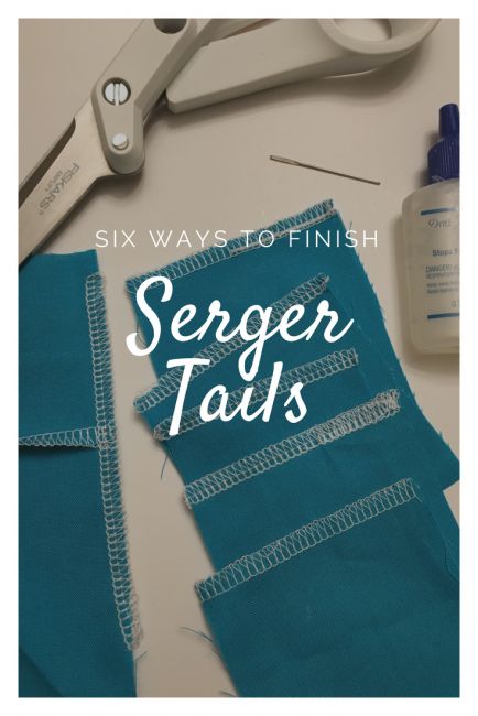 scissors, thread and fabric with the words six ways to finish seger tails