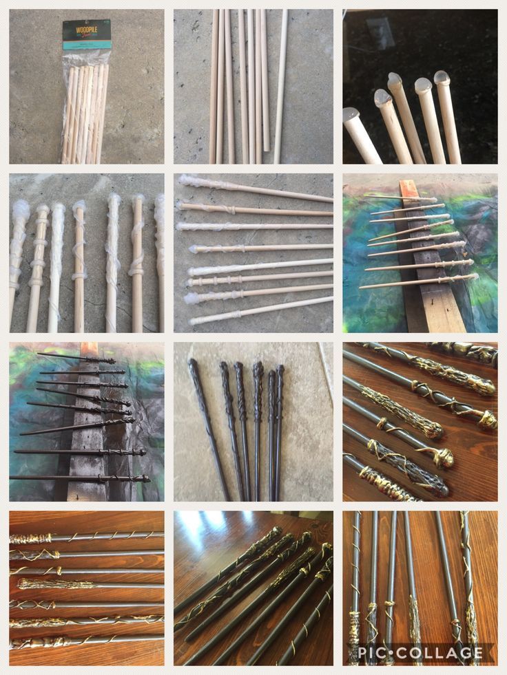 many different types of metal rods are shown in this collage, and there is also an assortment of them