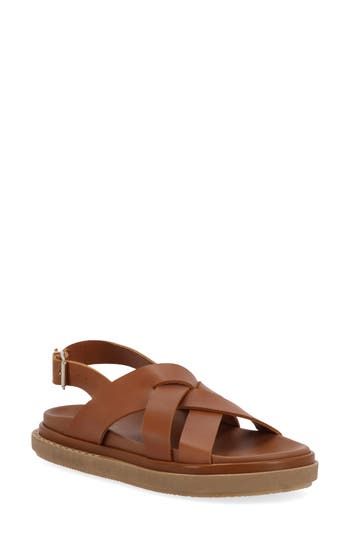 This cushy platform sandal is elevated by a strappy leather upper with an adjustable slingback strap and contoured footbed for all-day comfort. 1" platform (size 39) Leather upper and lining/rubber sole Made in Spain Leather Sport Sandals With Strap For Vacation, Leather Strap Sport Sandals For Vacation, Spring Brown Slingback Footbed Sandals, Vacation Slingback Platform Sandals, Vacation Platform Slingback Sandals, Platform Slingback Sandals For Vacation, Brown Slingback Platform Sandals, Brown Platform Slingback Sandals, Leather T-strap Platform Sandals