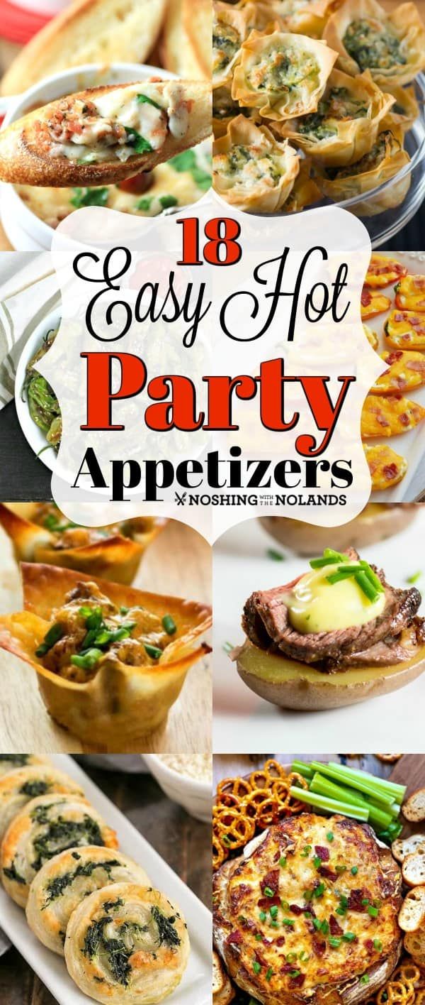 18 Easy Hot Party Appetizer Recipes are perfect for holiday entertaining!! #easy #hotappetizers #party #partyappetizers Bruschetta Board, Party Appetizer Recipes, Warm Appetizers, Easy Party Desserts, Hot Appetizers, Party Food Dessert, Queso Cheddar, Slow Cooker Desserts, Party Appetizers