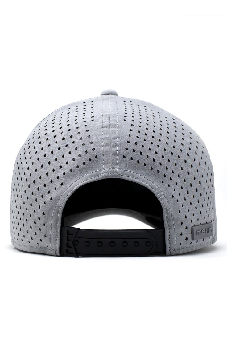 A smart moisture-wicking lining ensures superior comfort in a breathable perforated hat with a glare-reducing visor lining for superior clarity. 2 1/2" brim width Adjustable snapback strap 59% nylon, 34% micropolyester, 7% elastane or polyester/spandex Spot clean Imported Casual Snapback Trucker Hat For Golf, Casual Golf Snapback Trucker Hat, Casual Golf Trucker Snapback Hat, Breathable Baseball Cap With Curved Visor, Gray Baseball Cap Snapback For Sports Events, Gray Snapback Baseball Cap For Sports Events, Adjustable Breathable Trucker Hat With Curved Brim, Breathable Trucker Hat With Adjustable Fit And Curved Brim, Breathable Snapback Hat With Curved Bill For Outdoor