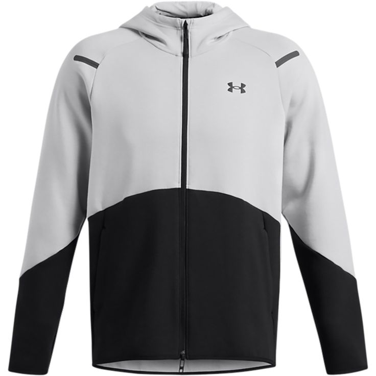 Great for both warm-ups and workouts  the men's Under Armour Unstoppable Fleece Full-Zip jacket is made with flexible fabric that feels good  breathes easily and moves with you through every big move. Functional Fleece Sports Jacket, Long Sleeve Fleece Track Jacket For Gym, Functional Fleece Moisture-wicking Track Jacket, Moisture-wicking Fleece Track Jacket, Functional Fleece Track Jacket With Moisture-wicking, Fleece Activewear For Outdoor Sports, Functional Fleece Sweatshirt For Gym, Functional Fleece Sweatshirt For Sports, Fleece Track Jacket For Sports In Athleisure Style