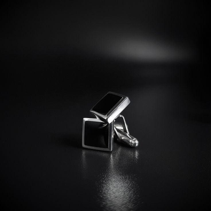 Mens Cufflinks Black Onyx gemstone, 925 Sterling silver cuff links for men, Mens Accessories, Silver Jewelry for men, Unique Gifts for men The Gnatus sterling silver square black Onyx cufflinks will elevate your look and will add a touch of class to your sleeves. These beautiful Cufflinks are worked with the technique of inlay, which means the stone is worked seamlessly into the Sterling silver. The inlay is made from natural black onyx gemstone, which has a smooth rich black face. Perfect gift Elegant Black Cufflinks For Business, Black Cuff Jewelry For Business, Classic Black Business Cufflinks, Modern Black Formal Jewelry, Black Luxury Cufflinks For Formal Wear, Black Luxury Cufflinks For Formal Occasions, Luxury Black Cufflinks For Formal Occasions, Elegant Black Cufflinks For Gift, Black Polished Finish Jewelry For Business