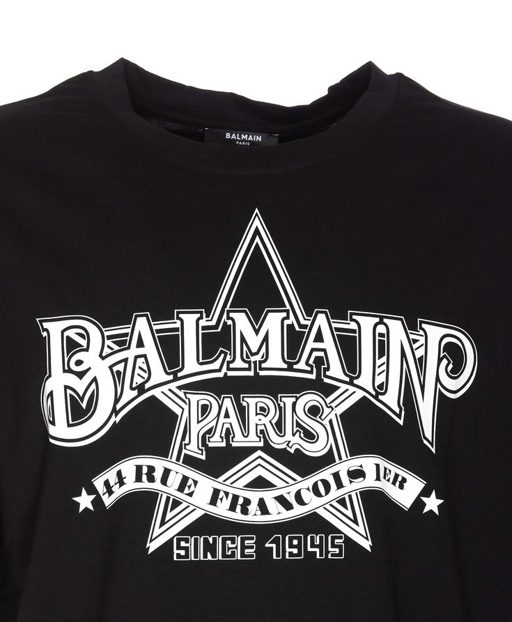 100% Cotton Balmain Shirt, Balmain Men, Balmain Paris, Star Logo, French Design, Couture Collection, Print Logo, Logo T Shirt, Luxury Retail