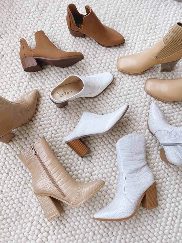 Fall is almost here which means its time to up your bootie game! From cowboy inspired booties to your classic wardrobe staples, lulus.com has ankle boots for everyone no matter your style #lovelulus Fall High Heel Synthetic Boots, Fall Season Synthetic High Heel Boots, Fall Synthetic High Heel Boots, Fall Synthetic Block Heel Heels, Synthetic High Heel Boots For Fall, Casual Faux Leather Heeled Boots For Spring, Fall Synthetic Ankle-high Booties, Synthetic Ankle-high Booties For Fall, Trendy Leather Heels For Fall