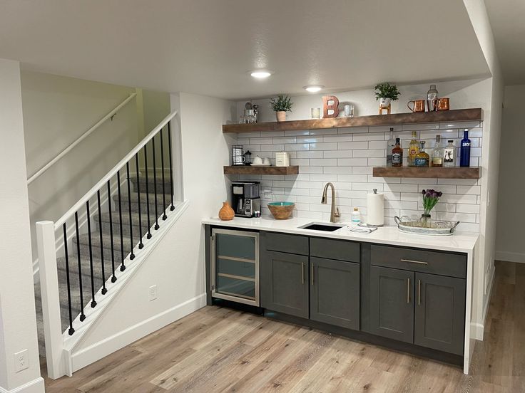 the kitchen is clean and ready for us to use in its new owner's home