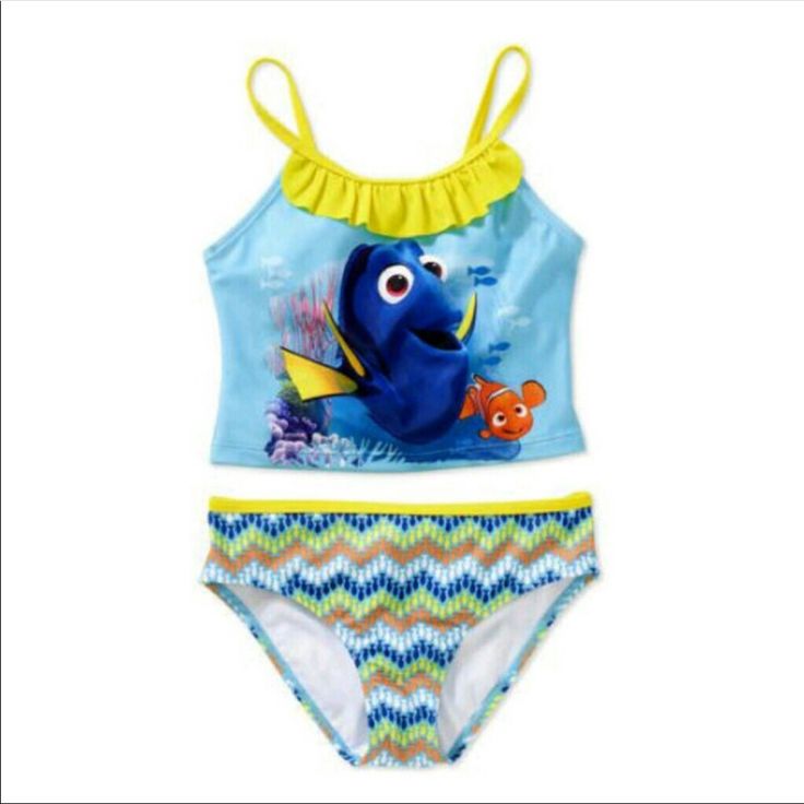 New With Tags. Girls' 2-Piece Swimsuit With Dory Ruffled Tankini Top And Patterned Bottom. More Styles Available In My Closet. Sizes 4/5, 6/6x, And 7/8. Finding Dory Movie, Disney Finding Dory, Tankini Swimsuit, Finding Dory, Swimwear Tankini, 2 Piece Swimsuits, Swim Tankini, Tankini Set, Tankini Swimsuits