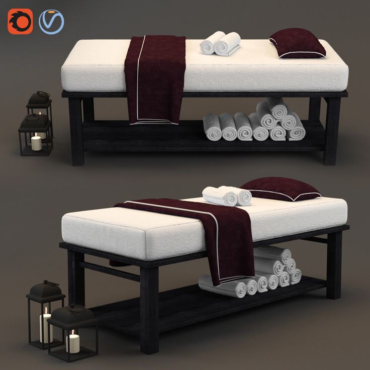 Spa Table Ideas, Spa Bed Decor Ideas, Spa Bed Design, Massage Beds Spa, Sims 4 Massage Table, Massage Bed Setup, Massage Table Decor, Massage Bed Ideas, Massage Bed Design