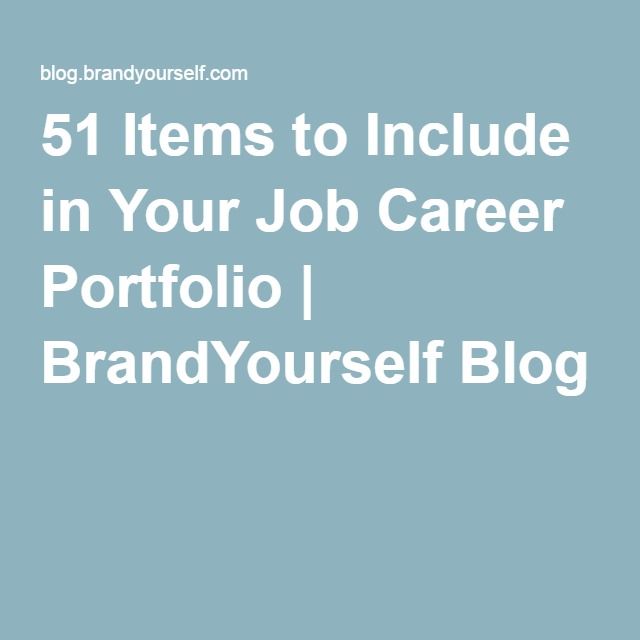 the words, 51 items to include in your job career portfolio i brand yourself blog