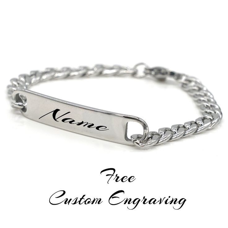 Custom Made. Personalized Name. Free Gift With Purchase. Fast Shipping. B793 Silver Metal Name Bracelets, Silver Metal Bracelets With Name Detail, Trendy Silver Name Bracelets, Trendy Silver Personalized Bracelets, Trendy Silver Bracelets With Name, Trendy Customizable Silver Bracelets, Trendy Personalized Silver Bracelets, Trendy Silver Bracelets For Personalized Gifts, Black Silver Bracelet