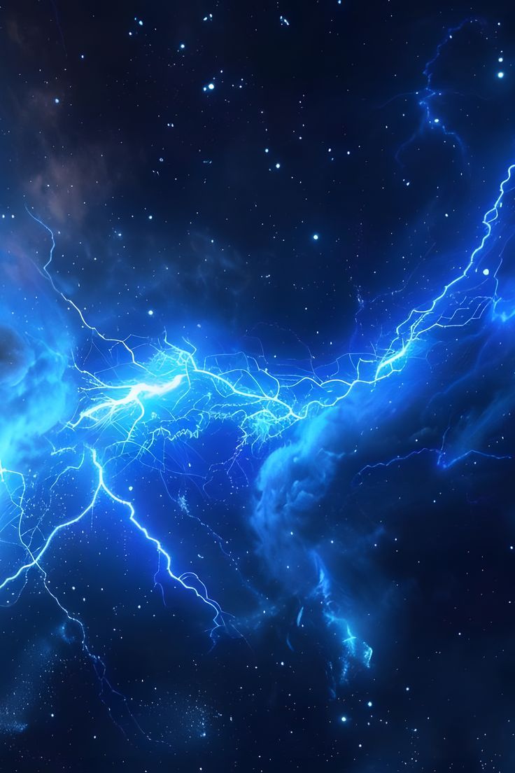 an abstract image of lightning in the night sky