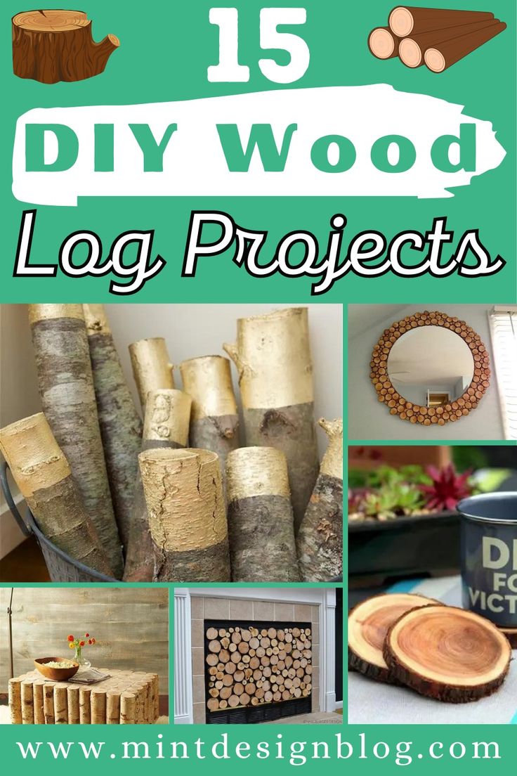 Wood Log Things To Do With Logs Ideas, What To Do With Pine Tree Logs, Wood Crafts From Tree Logs, Wood Log Diy Ideas, Projects With Wood, Crafts With Logs, Log Of Wood Ideas, Different Kinds Of Wood, Diy Log Crafts