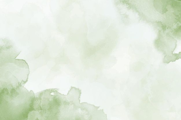 an abstract green and white background with watercolor stains