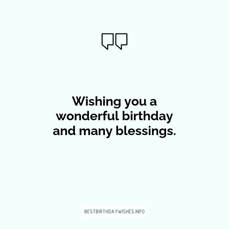 a birthday card with the words wishing you a wonderful birthday and many blessings