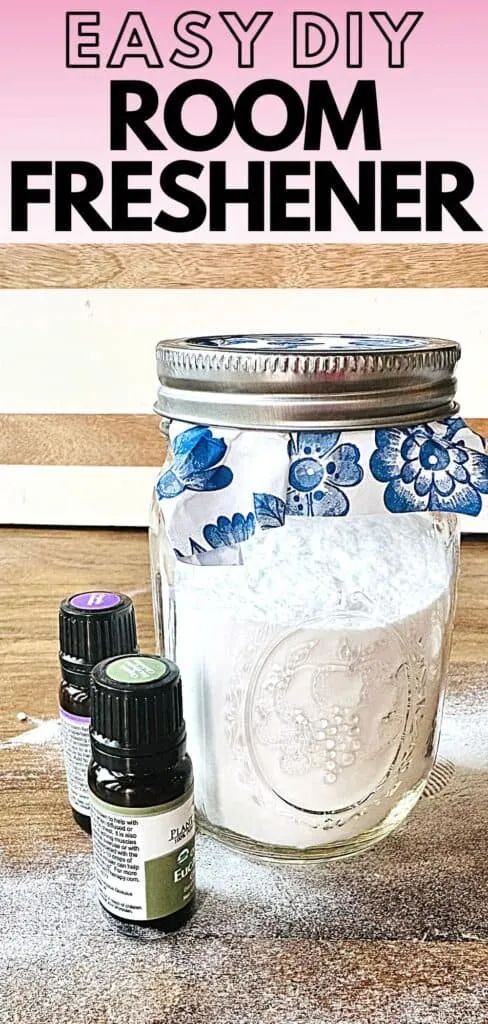 an easy diy room freshener recipe in a mason jar