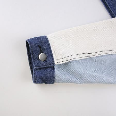 Blue and white denim jacket, short comfort fit Denim Jacket Short, White Denim Jacket, White Denim, Denim Jacket, Comfort Fit, Blue And White, Blue, White