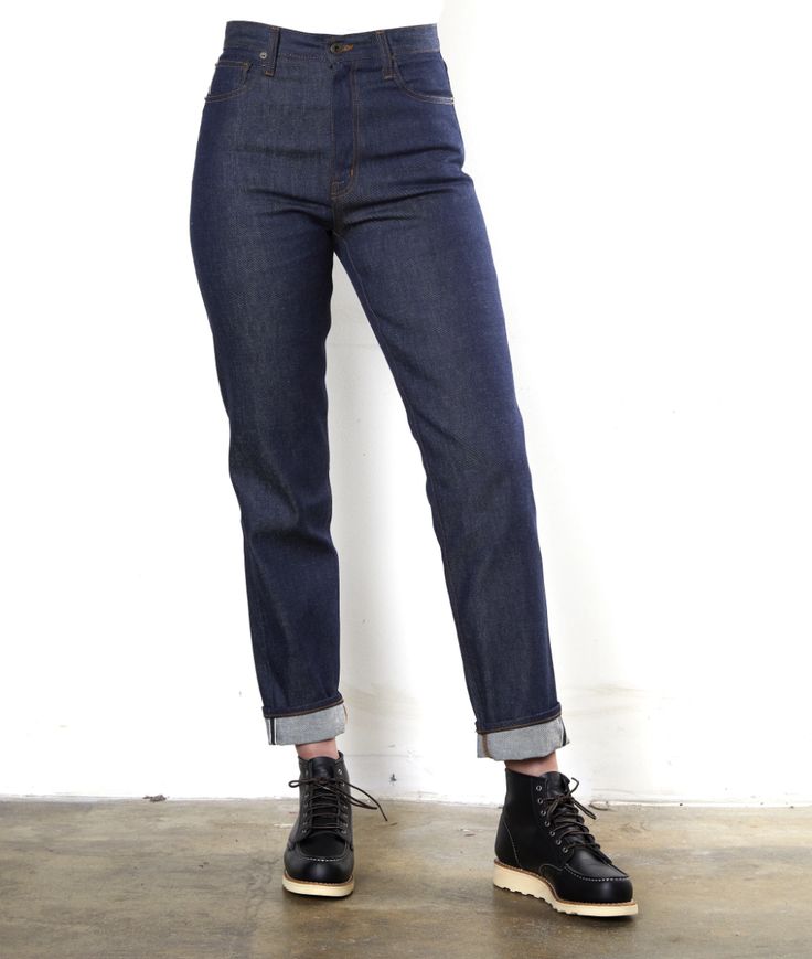 The Scout - Womens Hi-Rise Taper Selvage Denim Jean - Brave Star Selvage Jean Size Chart, Selvage Denim Jeans, Daily Uniform, Selvage Denim, The Scout, Black Rope, Selvedge Denim, Spin Cycle, Colored Denim