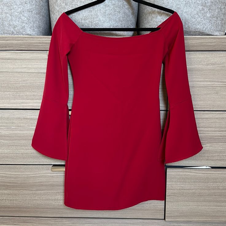 Never Worn! Red Off-The-Shoulder Mini Dress. Size: Xxs. Perfect Dress For The Holidays! Red Mini Dress With Straight Neckline For Cocktail, Red Off-shoulder Summer Cocktail Dress, Red Off-shoulder Mini Dress For Evening, Red Off Shoulder Mini Dress For Party, Red Off-shoulder Dress For Cocktail, Red Off-shoulder Cocktail Dress, Red Mini Length Off Shoulder Party Dress, Red Mini Dress With Straight Neckline, Red Mini Dress With Straight Neckline For Night Out