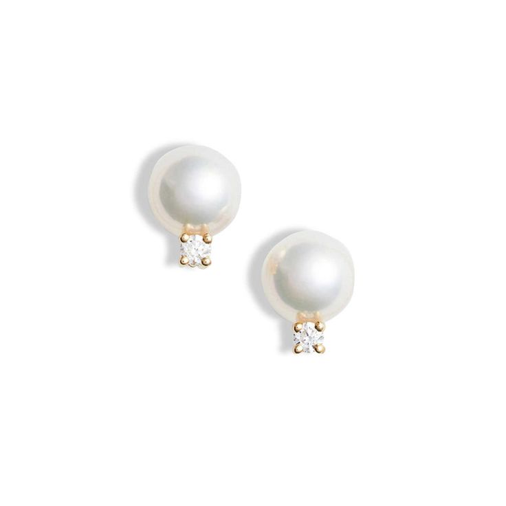 Mikimoto Akoya Pearl Diamond Stud Earrings Mikimoto Jewelry, Diamond Stud Earrings, Akoya Pearls, Pearl Diamond, Diamond Stud, Everyday Essentials, Diamond Earrings Studs, Diamond Studs, Diamond Pendant