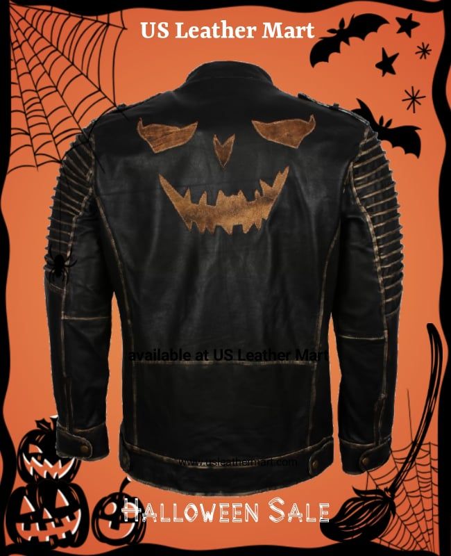 Buy your Halloween Jackets now! on Sale at US Leather Mart. Steampunk Outerwear For Halloween Cosplay, Steampunk Outerwear For Halloween Costume Party, Alternative Outerwear For Halloween Cosplay, Alternative Cosplay Outerwear For Halloween, Alternative Style Outerwear For Halloween Cosplay, Alternative Style Outerwear For Cosplay And Halloween, Steampunk Black Outerwear For Halloween, Black Steampunk Outerwear For Halloween, Alternative Black Outerwear For Costume Party