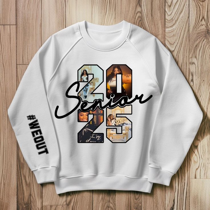 "Celebrate your graduation in style with our custom Class of 2025 sweatshirt! Perfect for high school seniors, this personalized hoodie makes a great gift for graduates. Made from high-quality materials, it offers comfort and durability. Customize it with your name, school colors, or any special message to make it uniquely yours. Ideal for senior year events, graduation parties, or as a keepsake. Order now and wear your pride!" Customizable White Hoodie For College, Casual Crew Neck Sweatshirt For Graduation, Casual Letter Print Sweatshirt For Graduation, Senior Jackets, Senior Stuff, Class Of 2025, Graduation Parties, Senior Gifts, Senior Night