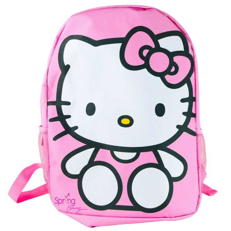 Cute Student Backpack With Cat Design, Cute Cat Design Backpack, Cute Cat Design Backpack For Travel, Pink Hello Kitty School Backpack, Cute Backpack With Cat Design For Back To School, Pink Backpack With Cat Design For Students, Pink Hello Kitty Backpack For End Of School Year, End Of School Year Pink Hello Kitty Backpack, End Of School Year Hello Kitty Pink Backpack