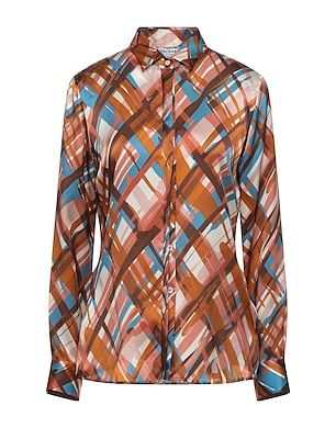 Camicie E Bluse Fantasia JUST CAVALLI Donna - Acquista online su YOOX - 38942448MW Patterned Shirts, Brown Women, Fashion And Design, Just Cavalli, Blouse Online, Shirts Blouses, Shirt Pattern, Women's Shirt, Women's Plaid Shirt